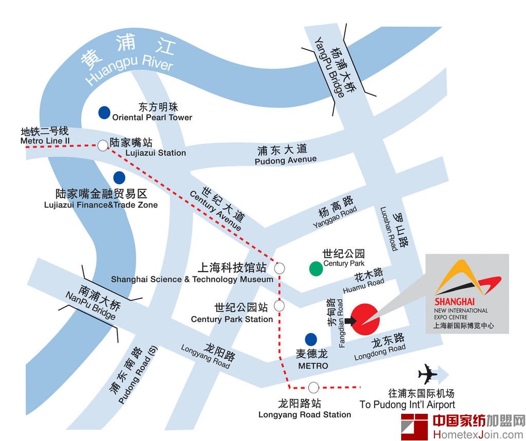 第95届中针会地图 上海新国际博览中心交通指南