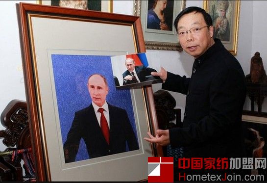 从国礼《普京总统肖像》  看沈绣艺术