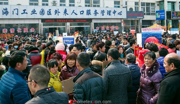 叠石桥家纺市场新一年“招工大战”火热上演