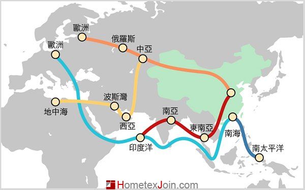 “一带一路”对沿线65个国家和地区家纺出口分析